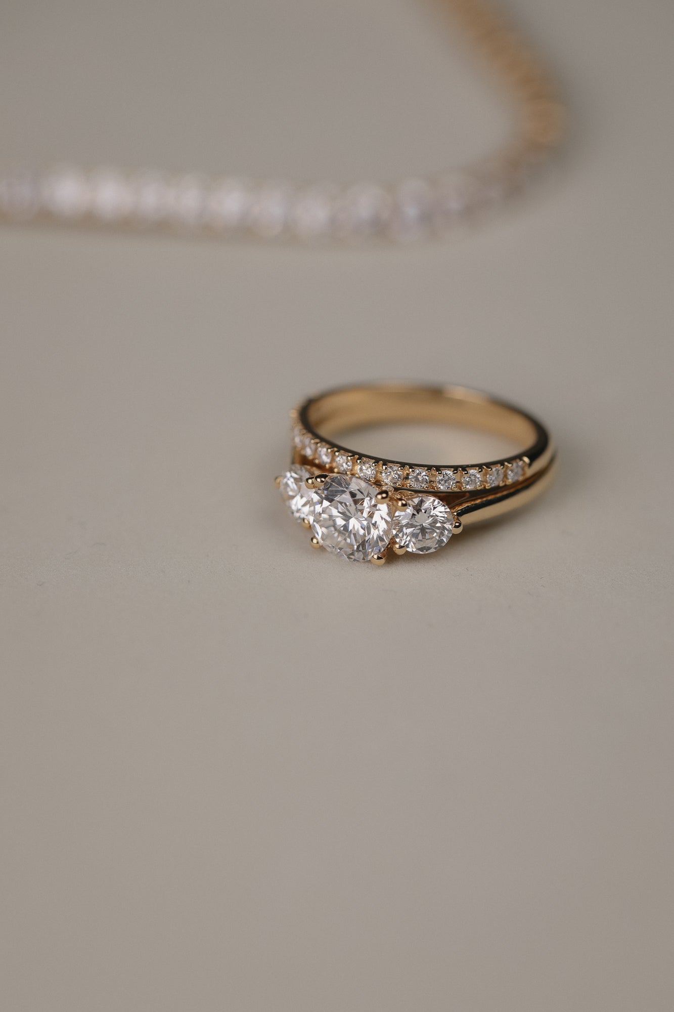Round Halo, Pave & Split Shank Engagement Ring – 1.93 CT Lab Grown Diamond