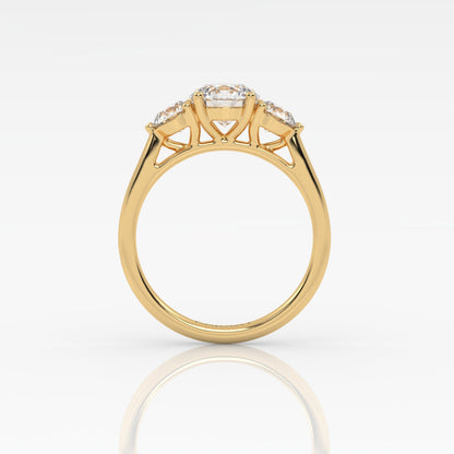 Round Halo, Pave & Split Shank Engagement Ring – 1.93 CT Lab Grown Diamond