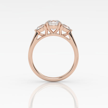 Round Halo, Pave & Split Shank Engagement Ring – 1.93 CT Lab Grown Diamond