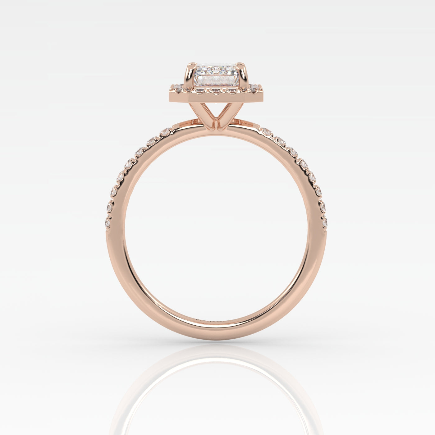 Round Halo, Pave & Split Shank Engagement Ring – 1.93 CT Lab Grown Diamond