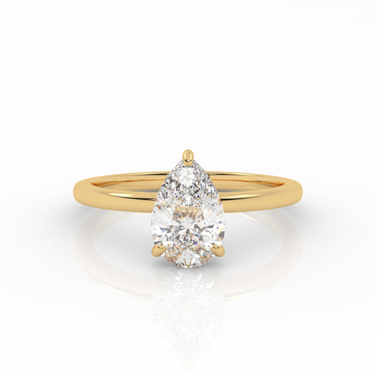 Round Halo, Pave & Split Shank Engagement Ring – 1.93 CT Lab Grown Diamond