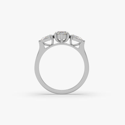 Round Halo, Pave & Split Shank Engagement Ring – 1.93 CT Lab Grown Diamond