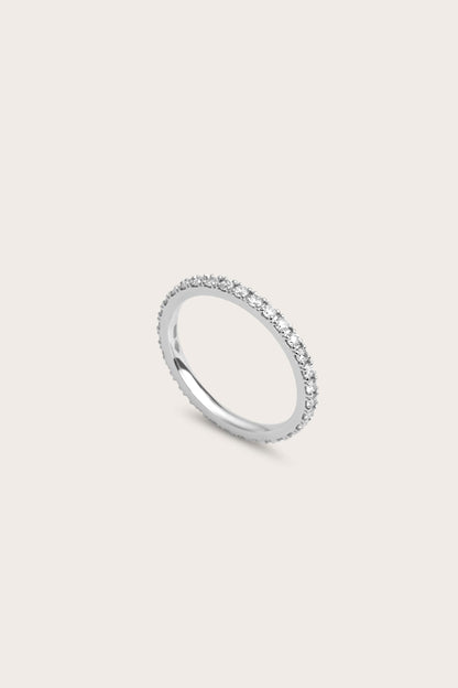 0.2 TCW Round Diamond Curved Pave DEF/VVS Lab Grown Wedding Band