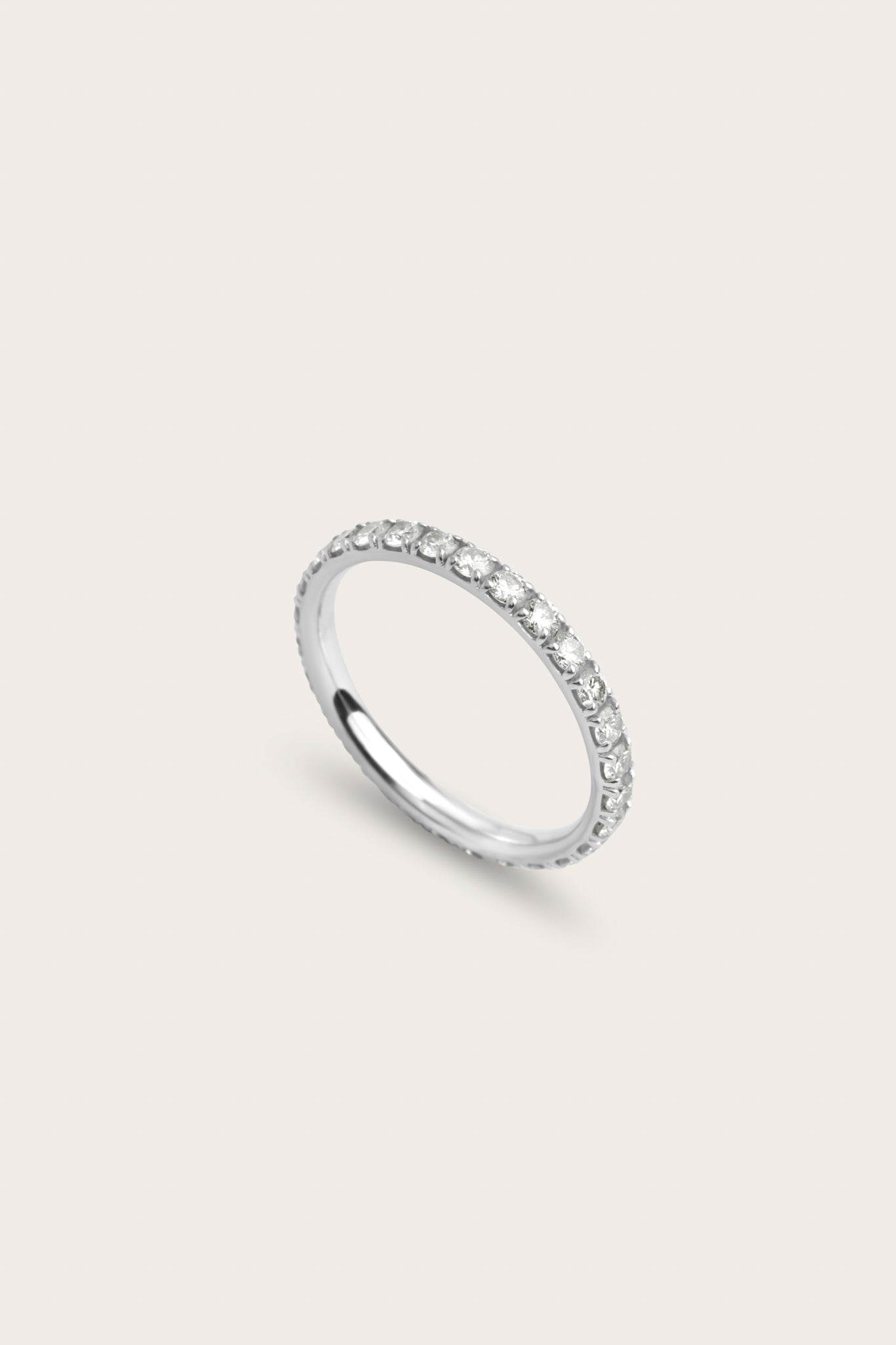 0.2 TCW Round Diamond Curved Pave DEF/VVS Lab Grown Wedding Band