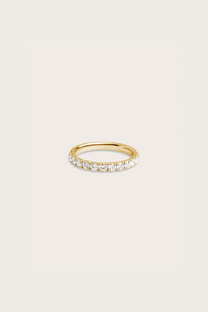 0.2 TCW Round Diamond Curved Pave DEF/VVS Lab Grown Wedding Band