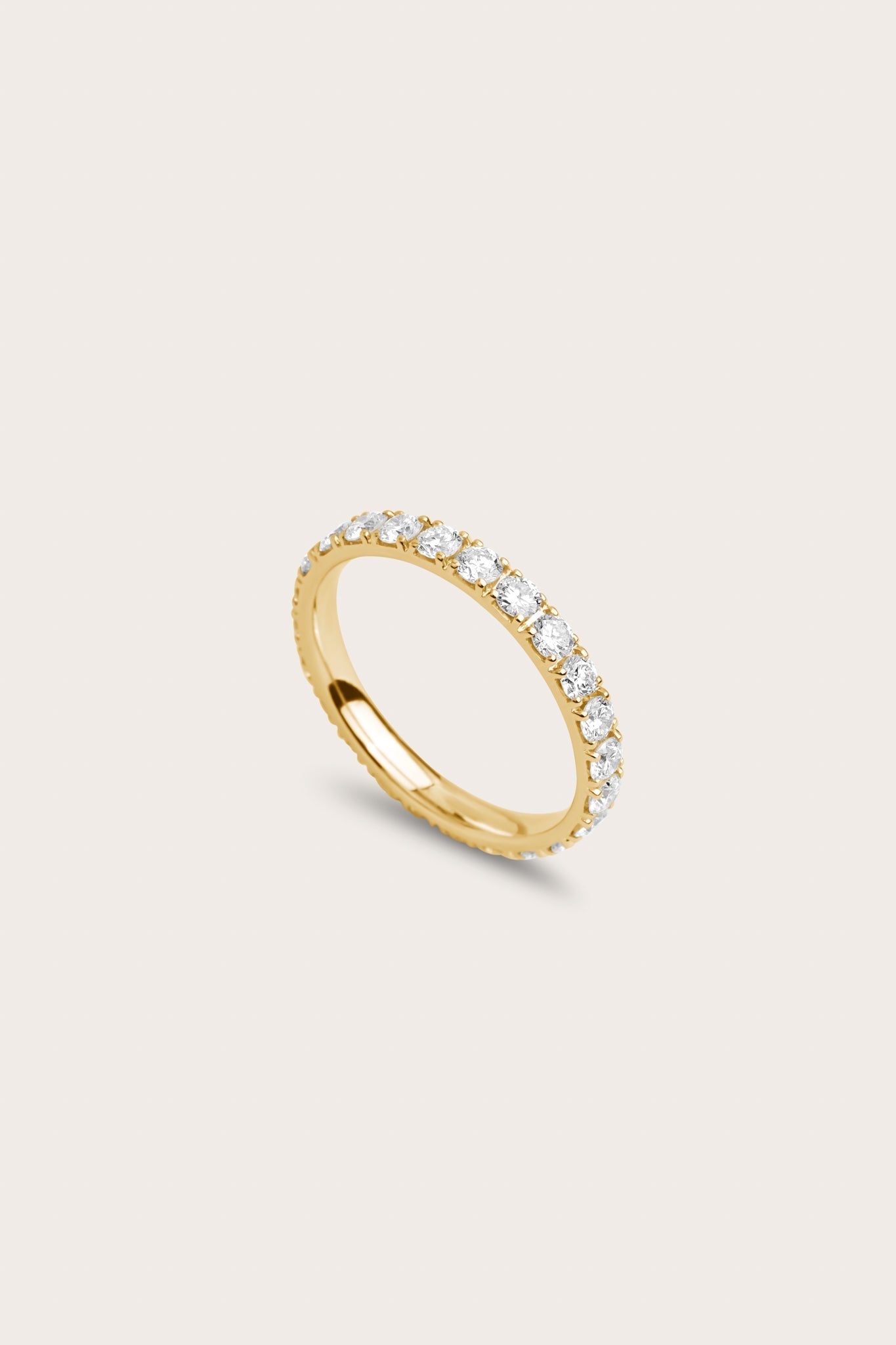 0.2 TCW Round Diamond Curved Pave DEF/VVS Lab Grown Wedding Band