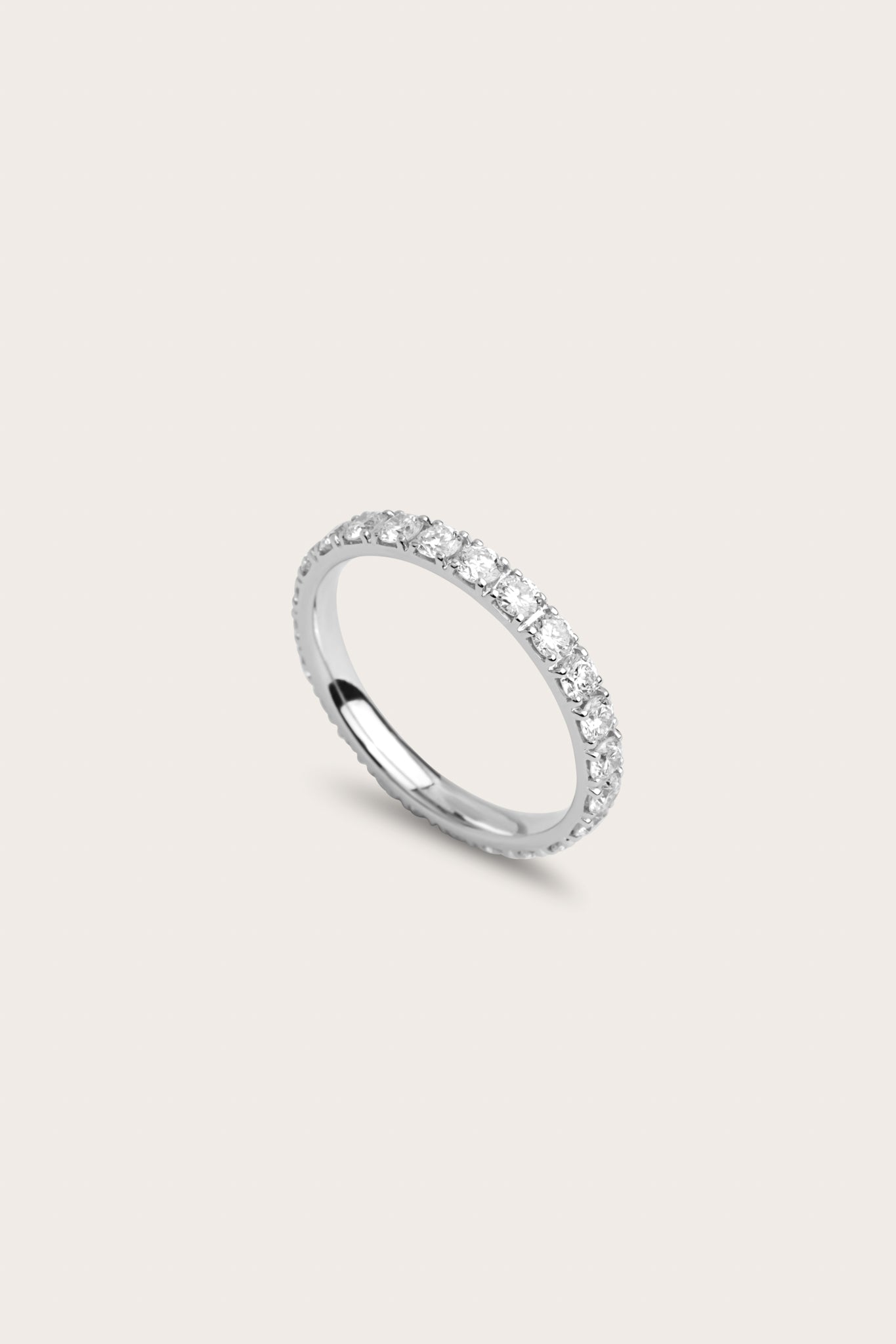 0.2 TCW Round Diamond Curved Pave DEF/VVS Lab Grown Wedding Band