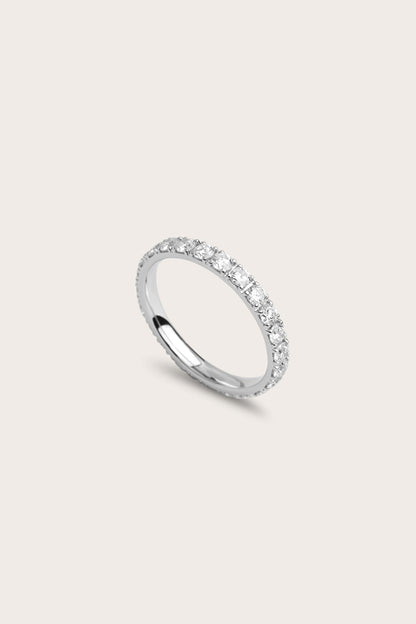 0.2 TCW Round Diamond Curved Pave DEF/VVS Lab Grown Wedding Band
