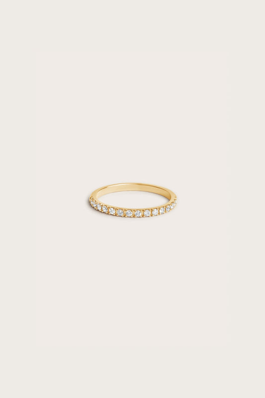 0.2 TCW Round Diamond Curved Pave DEF/VVS Lab Grown Wedding Band