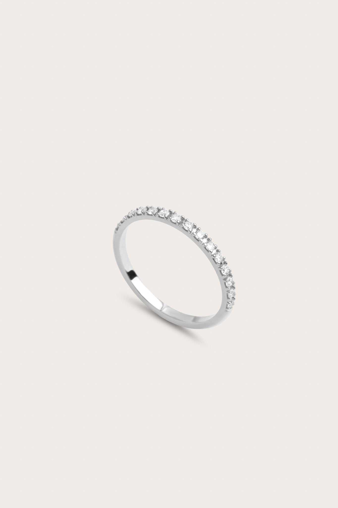 0.2 TCW Round Diamond Curved Pave DEF/VVS Lab Grown Wedding Band