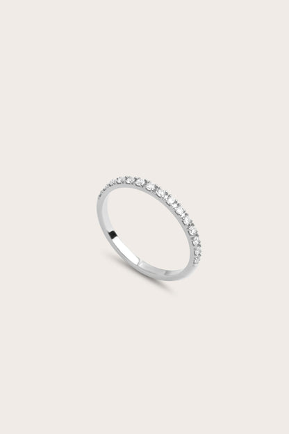 0.2 TCW Round Diamond Curved Pave DEF/VVS Lab Grown Wedding Band