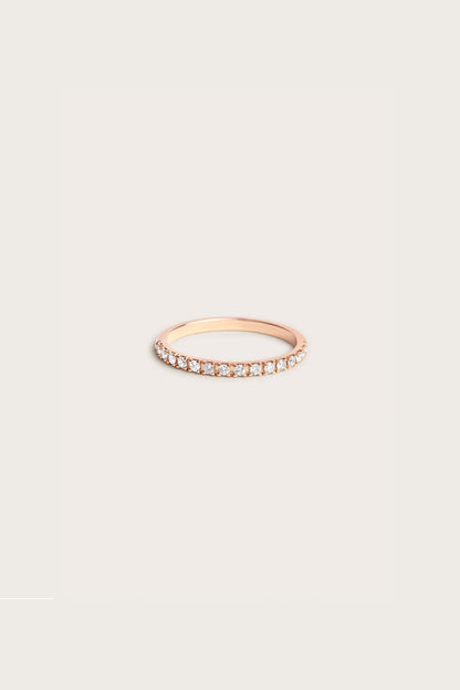 0.2 TCW Round Diamond Curved Pave DEF/VVS Lab Grown Wedding Band
