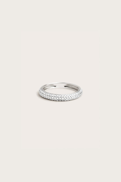 0.2 TCW Round Diamond Curved Pave DEF/VVS Lab Grown Wedding Band