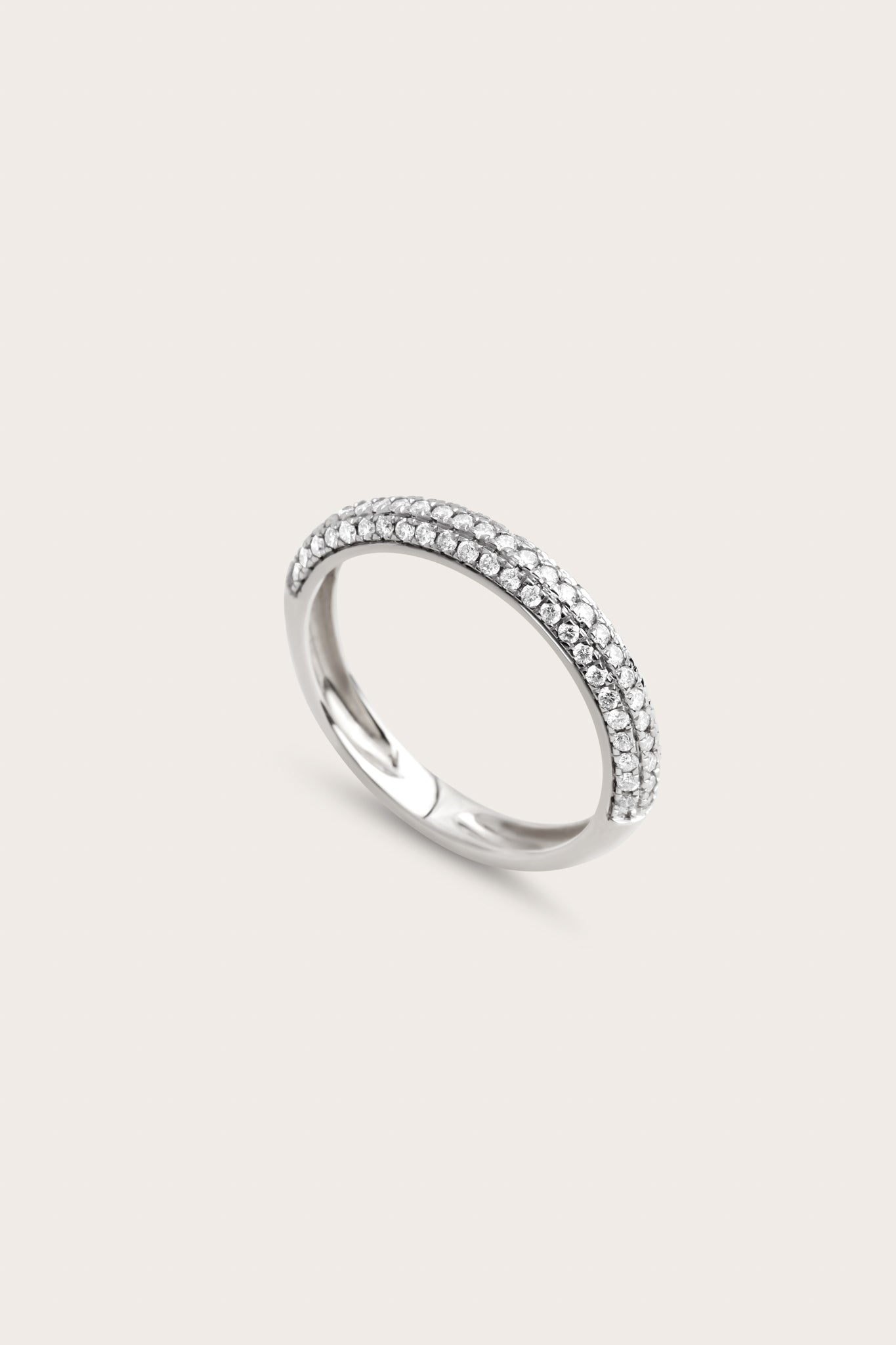 0.2 TCW Round Diamond Curved Pave DEF/VVS Lab Grown Wedding Band