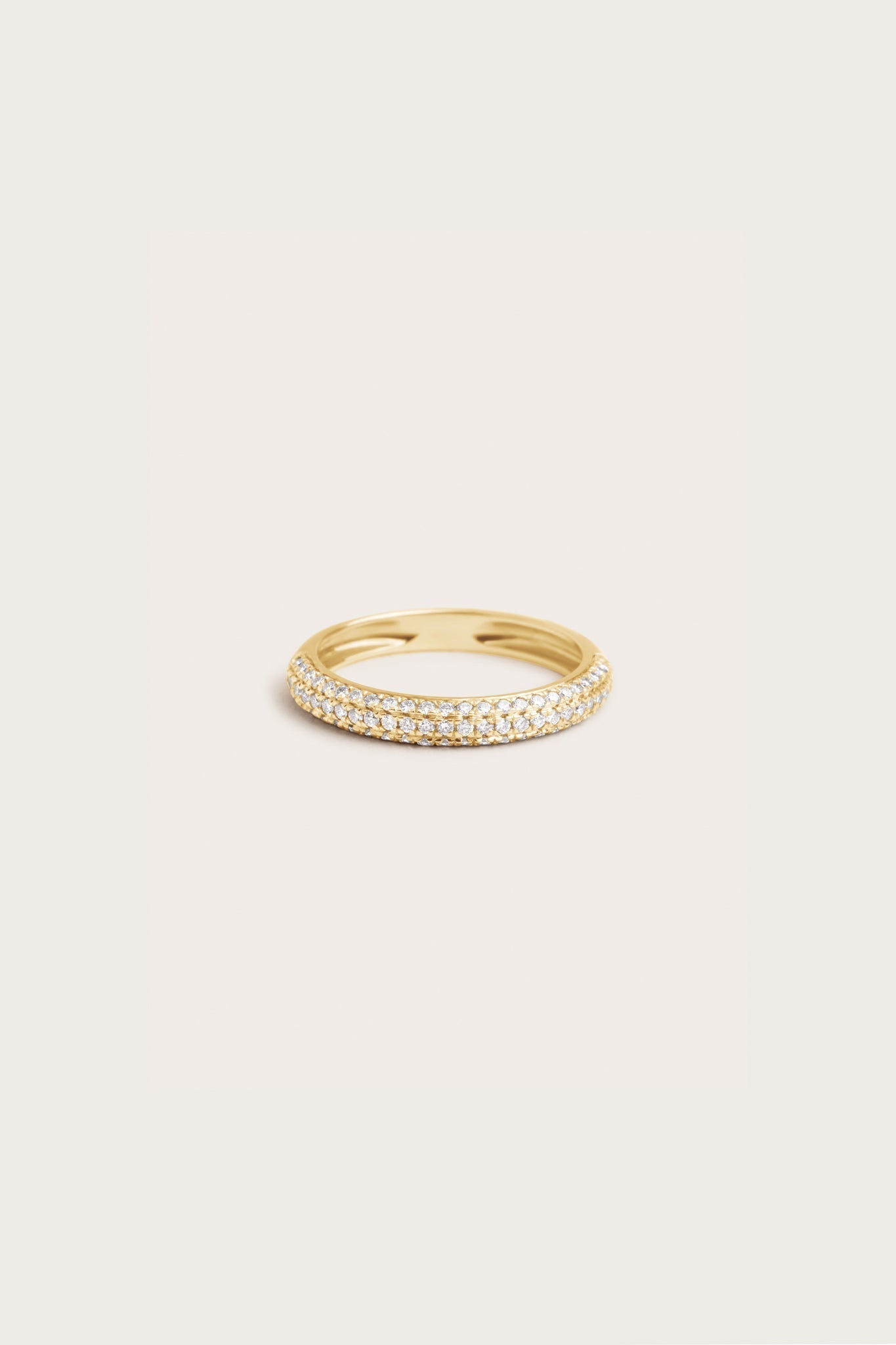 0.2 TCW Round Diamond Curved Pave DEF/VVS Lab Grown Wedding Band