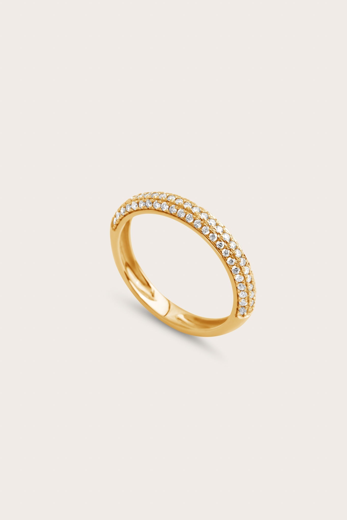0.2 TCW Round Diamond Curved Pave DEF/VVS Lab Grown Wedding Band
