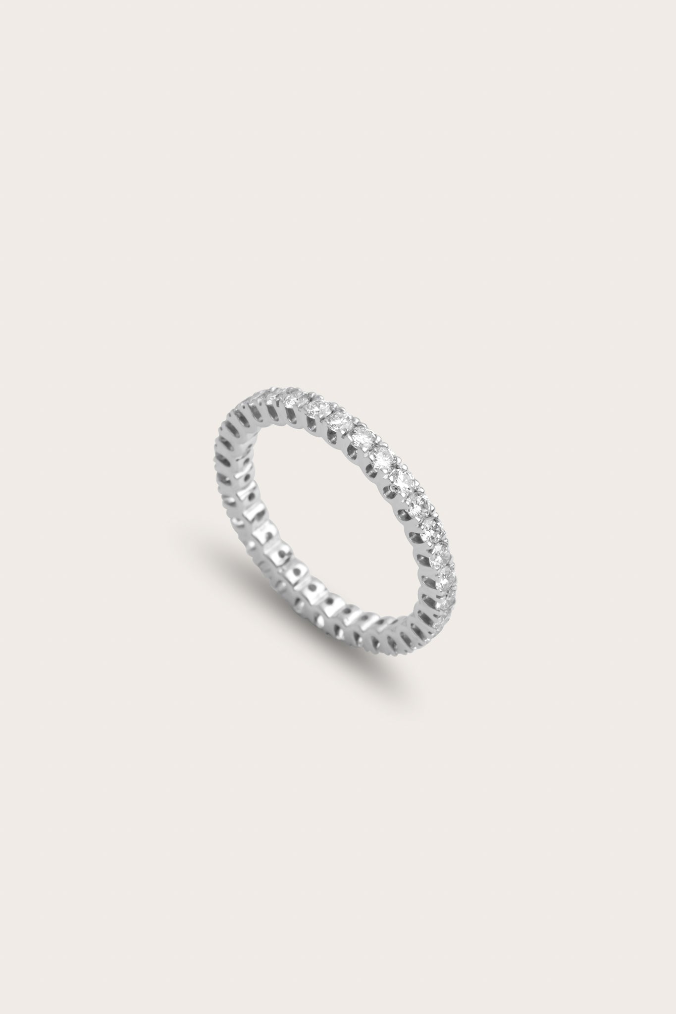 0.2 TCW Round Diamond Curved Pave DEF/VVS Lab Grown Wedding Band