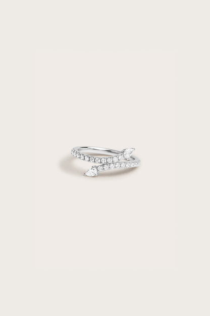 0.2 TCW Round Diamond Curved Pave DEF/VVS Lab Grown Wedding Band