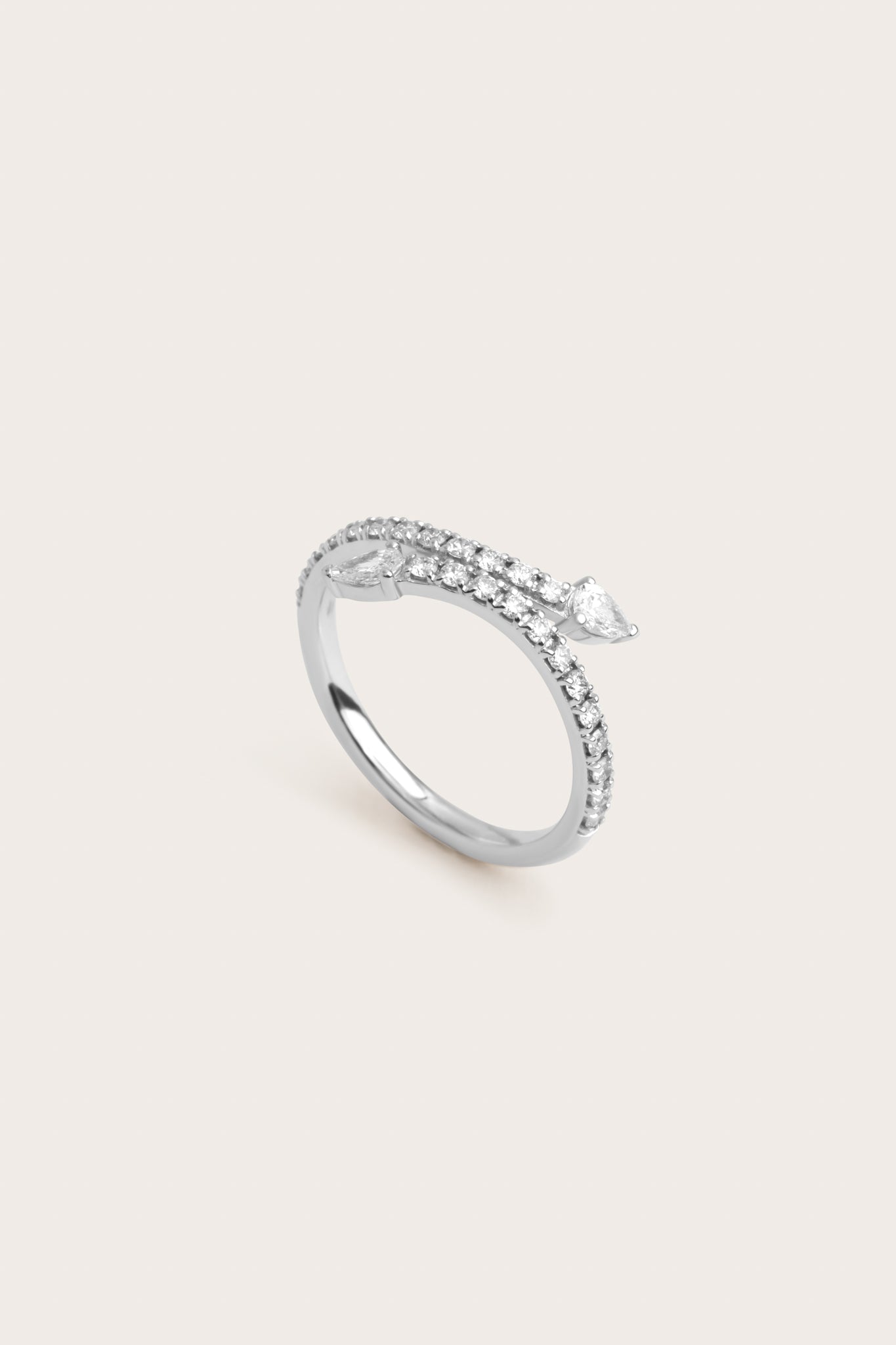 0.2 TCW Round Diamond Curved Pave DEF/VVS Lab Grown Wedding Band