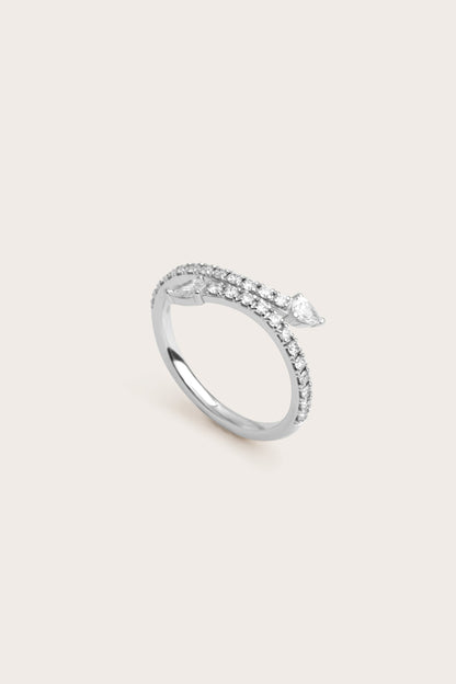 0.2 TCW Round Diamond Curved Pave DEF/VVS Lab Grown Wedding Band