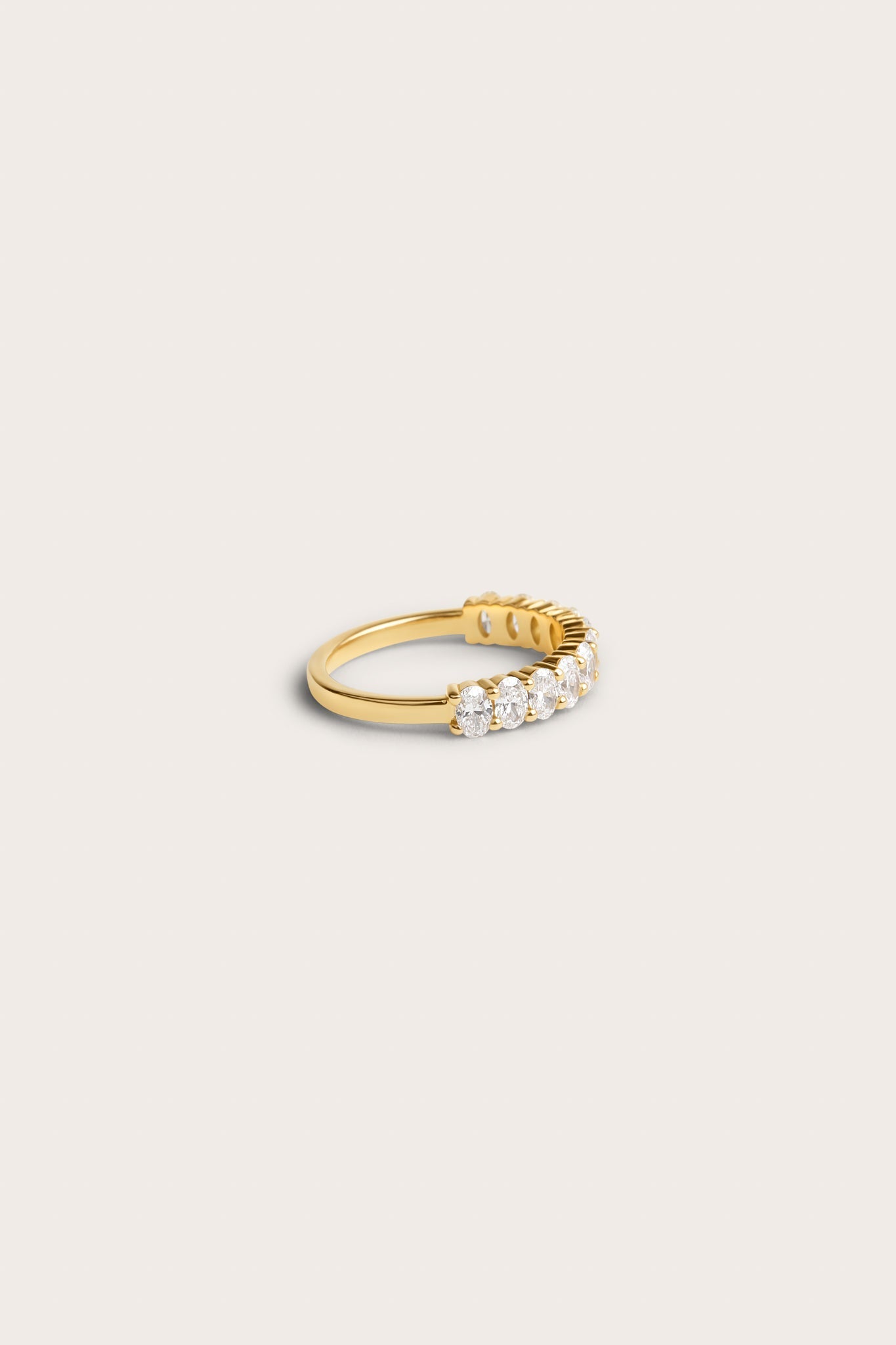 0.2 TCW Round Diamond Curved Pave DEF/VVS Lab Grown Wedding Band