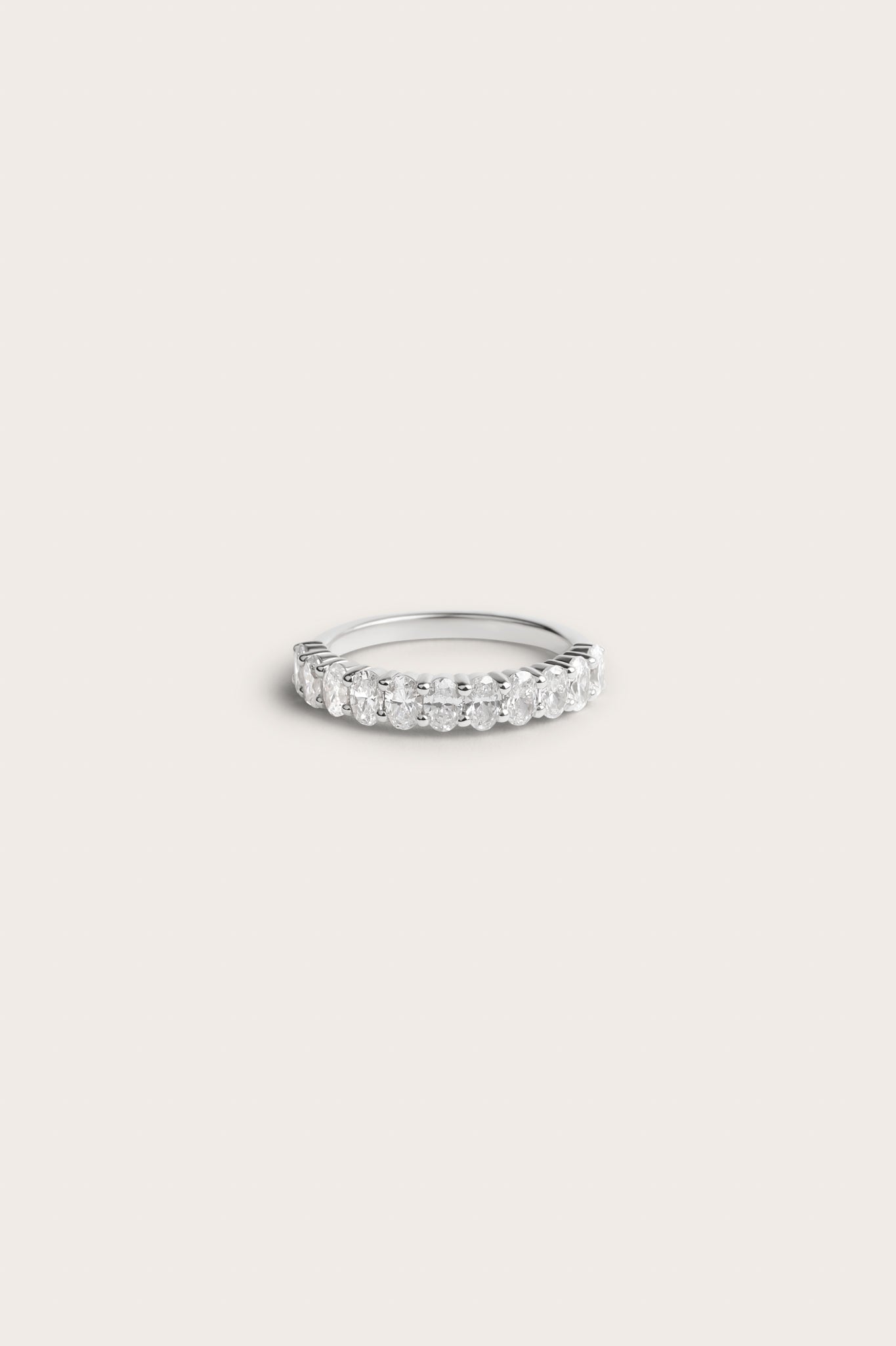 0.2 TCW Round Diamond Curved Pave DEF/VVS Lab Grown Wedding Band