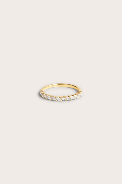 0.2 TCW Round Diamond Curved Pave DEF/VVS Lab Grown Wedding Band