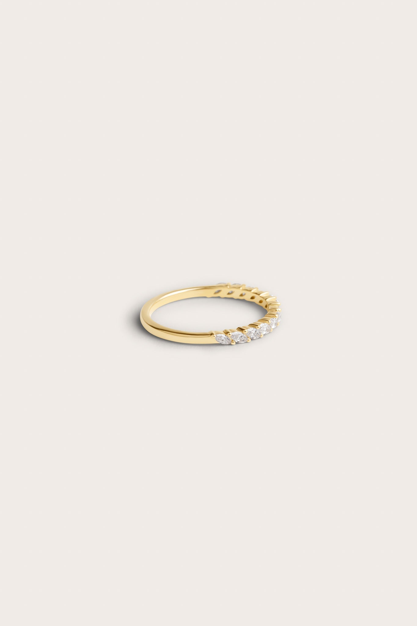 0.2 TCW Round Diamond Curved Pave DEF/VVS Lab Grown Wedding Band