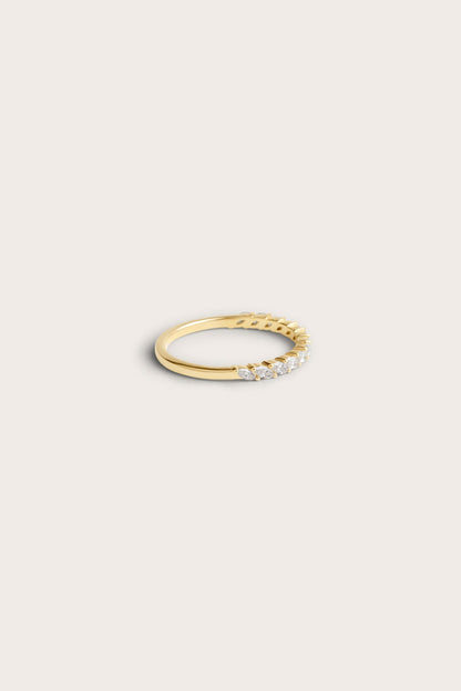 0.2 TCW Round Diamond Curved Pave DEF/VVS Lab Grown Wedding Band