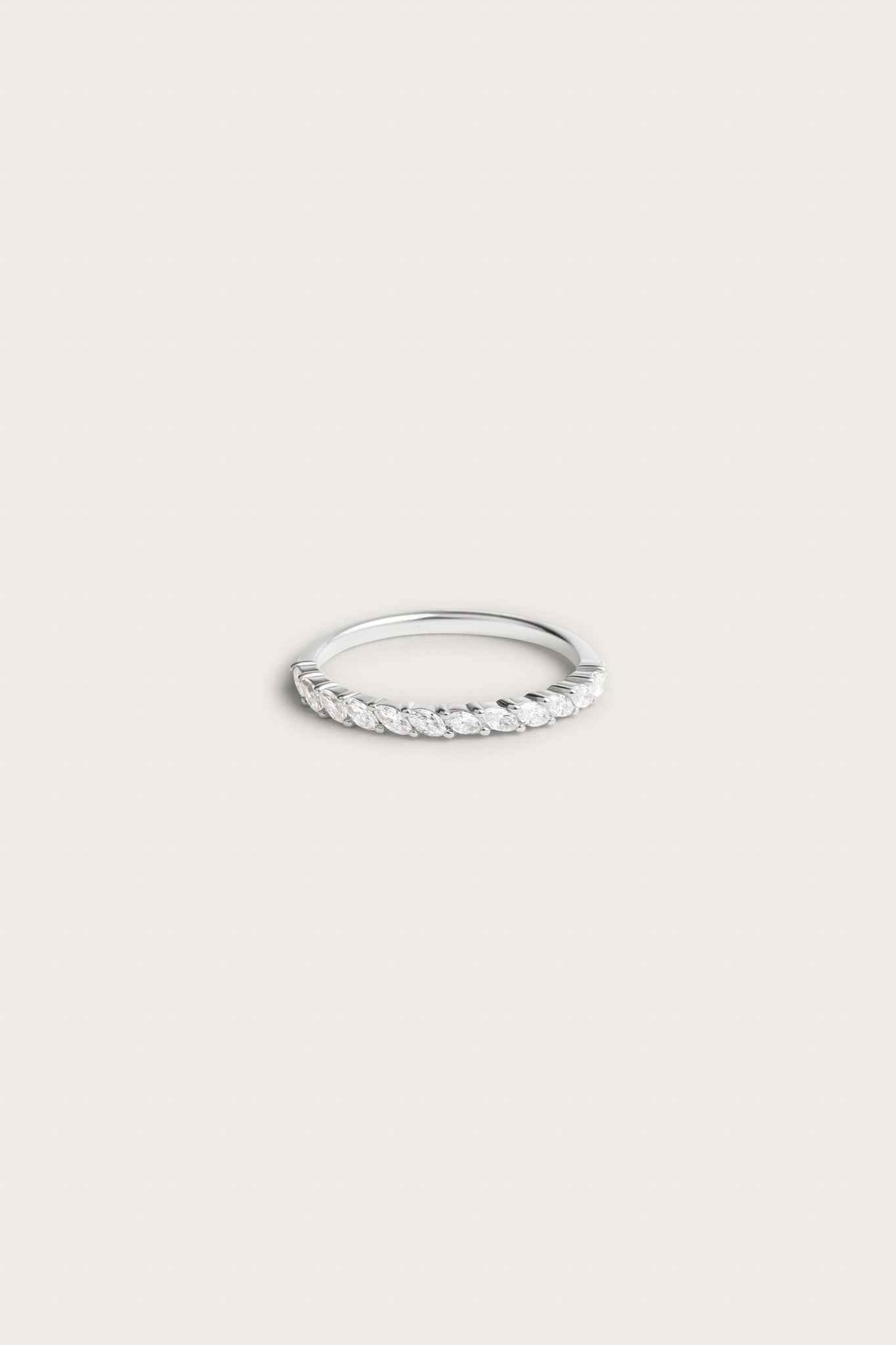 0.2 TCW Round Diamond Curved Pave DEF/VVS Lab Grown Wedding Band