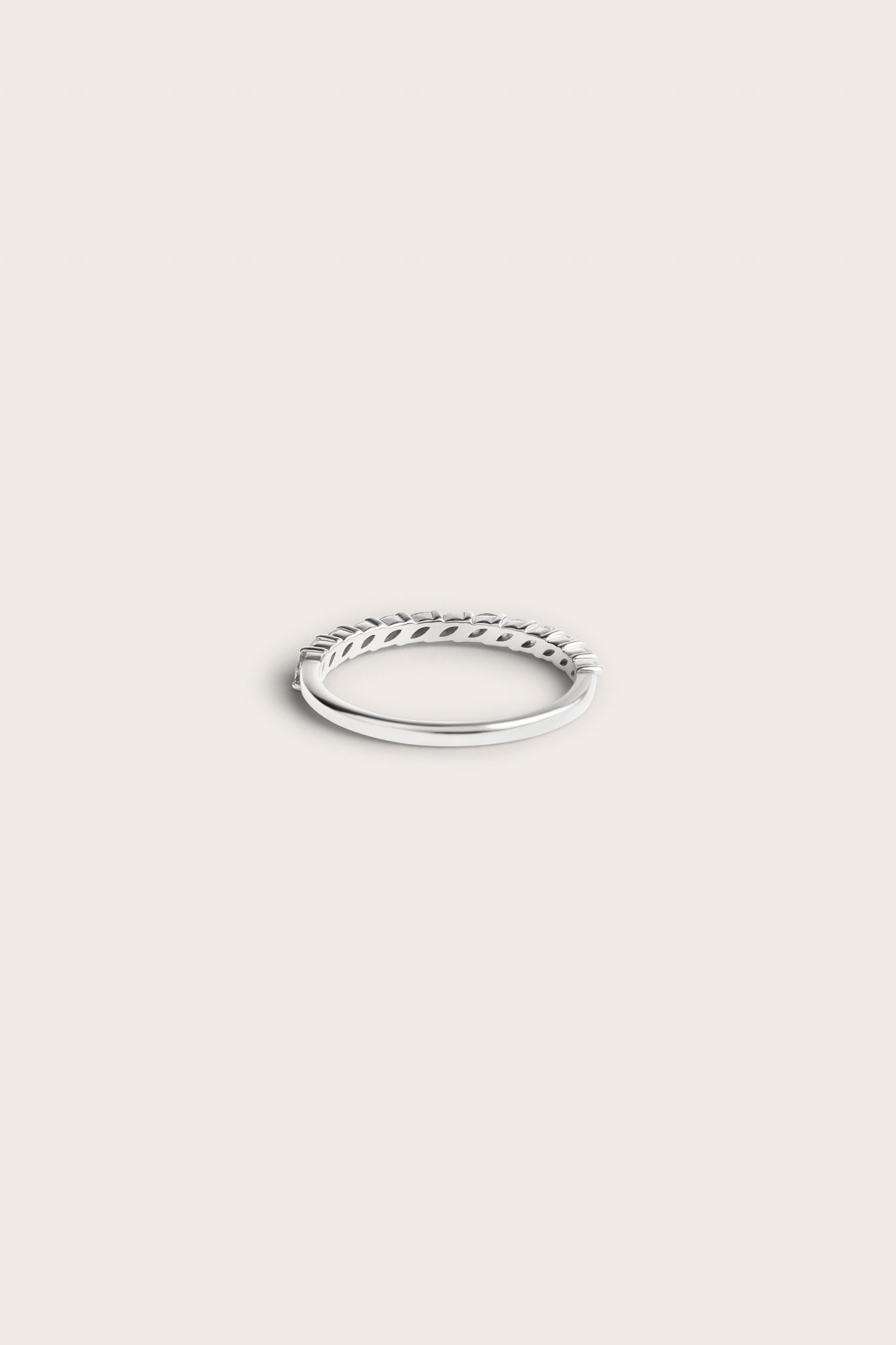 0.2 TCW Round Diamond Curved Pave DEF/VVS Lab Grown Wedding Band