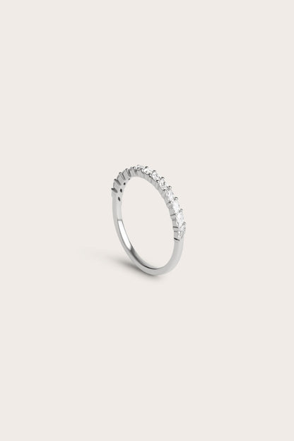 0.2 TCW Round Diamond Curved Pave DEF/VVS Lab Grown Wedding Band