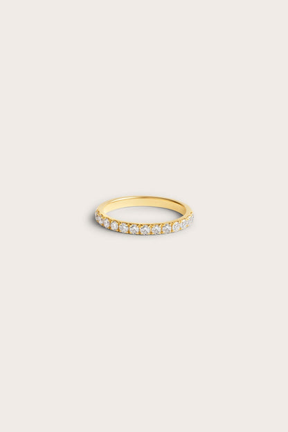 0.2 TCW Round Diamond Curved Pave DEF/VVS Lab Grown Wedding Band
