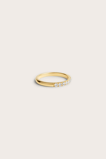 0.2 TCW Round Diamond Curved Pave DEF/VVS Lab Grown Wedding Band