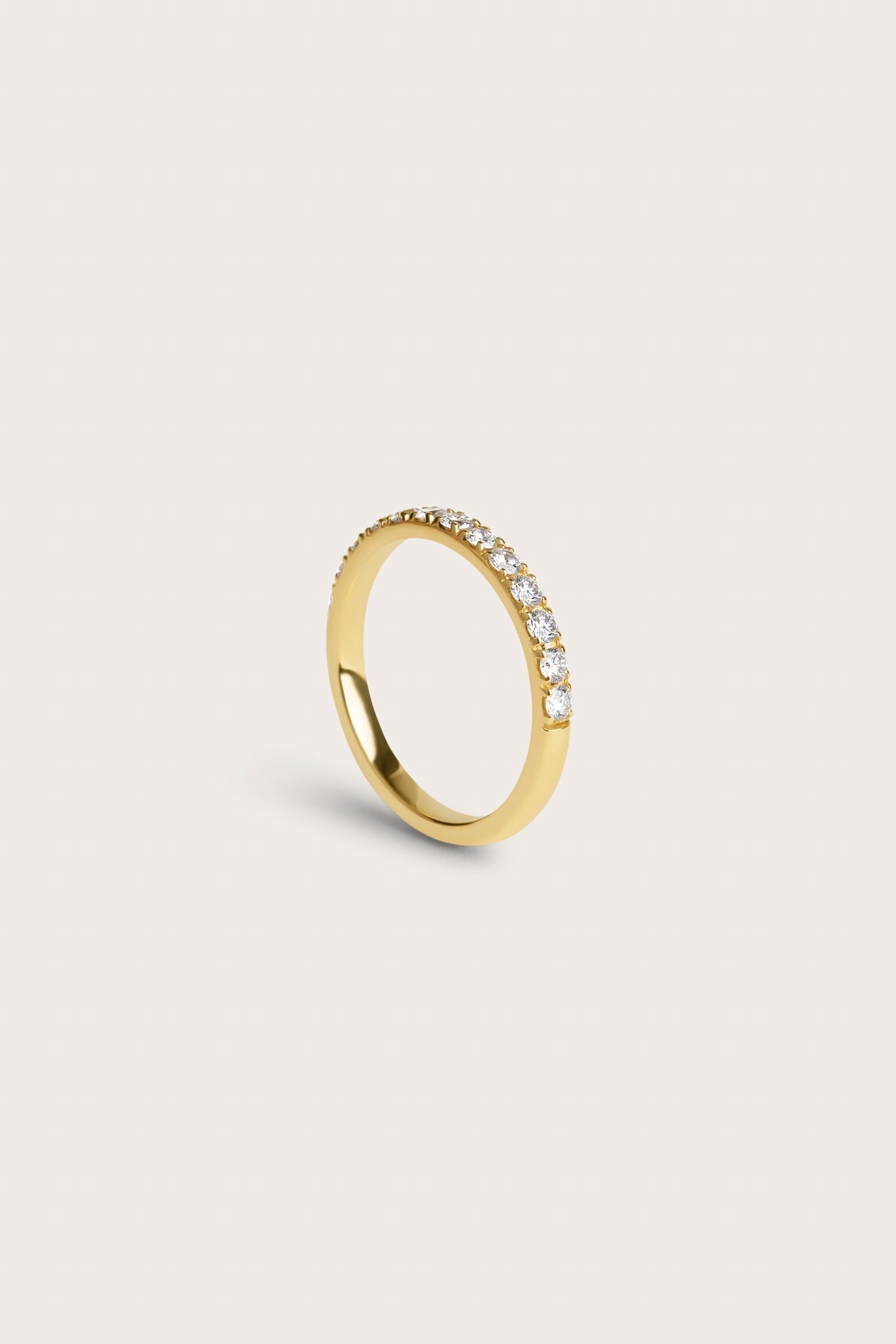 0.2 TCW Round Diamond Curved Pave DEF/VVS Lab Grown Wedding Band