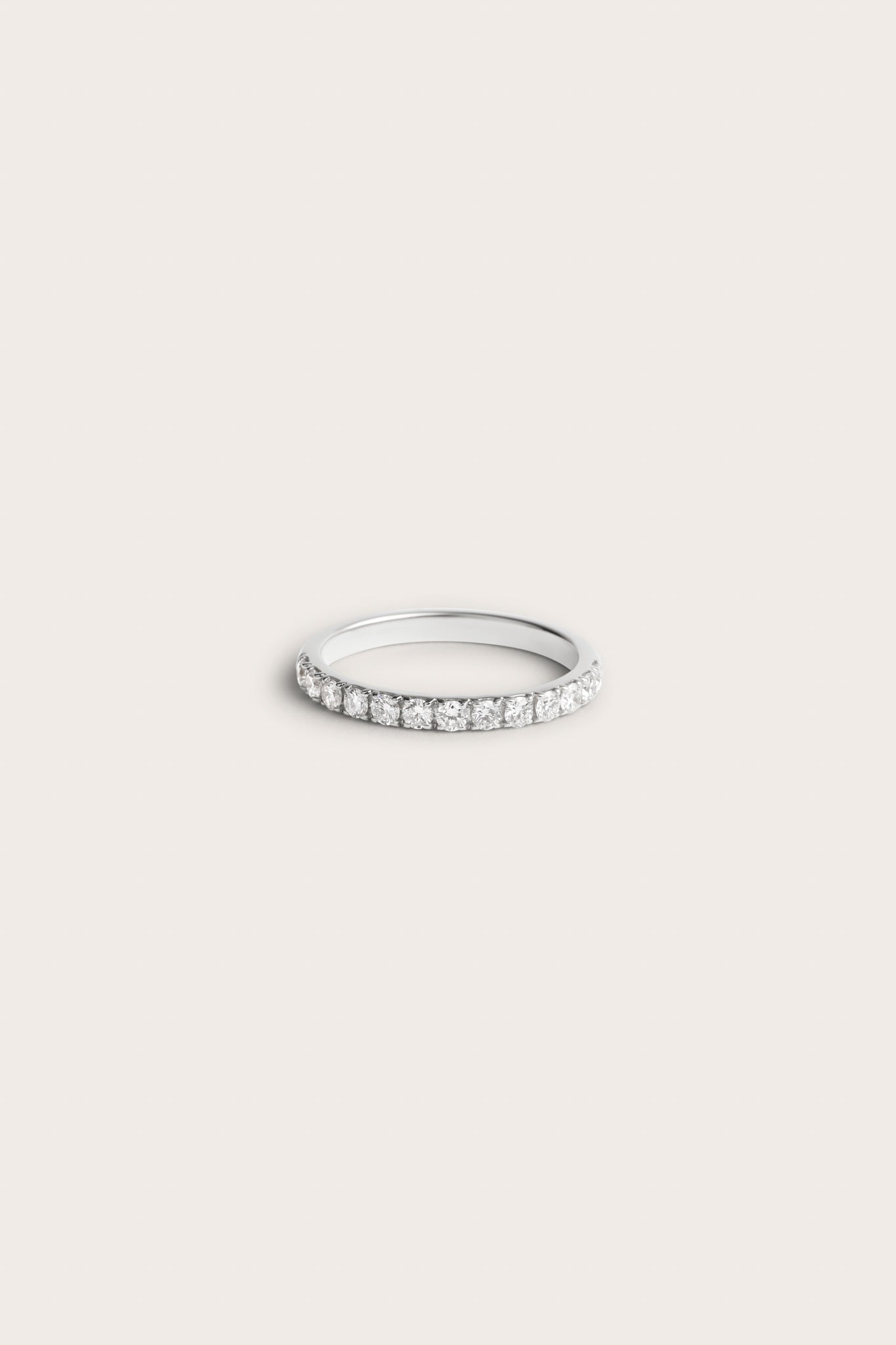 0.2 TCW Round Diamond Curved Pave DEF/VVS Lab Grown Wedding Band