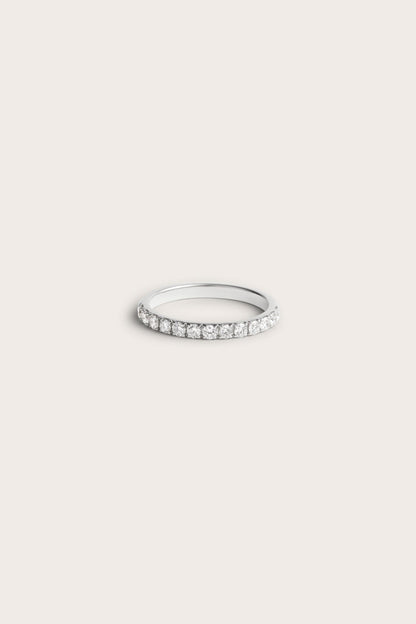 0.2 TCW Round Diamond Curved Pave DEF/VVS Lab Grown Wedding Band