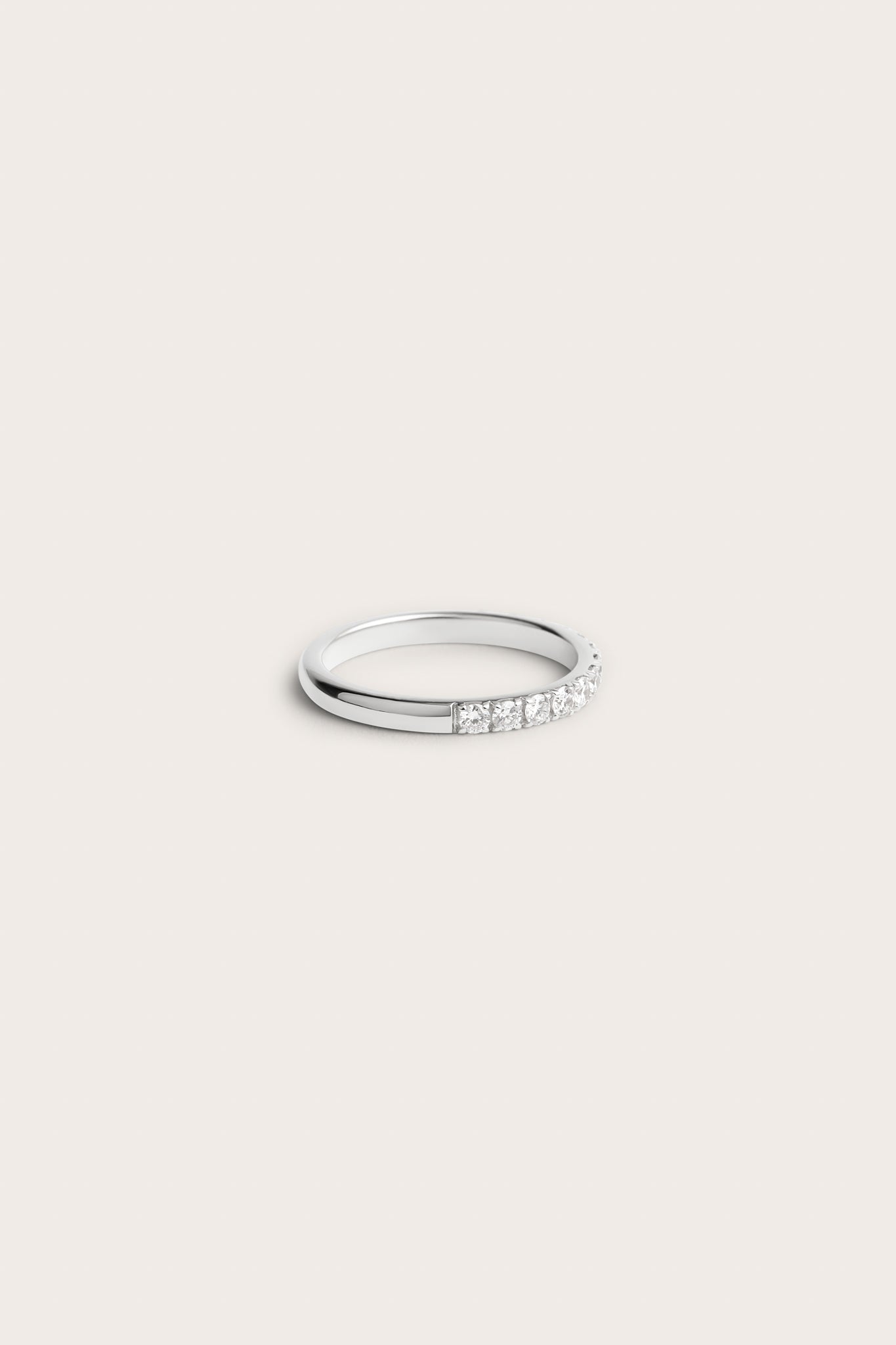 0.2 TCW Round Diamond Curved Pave DEF/VVS Lab Grown Wedding Band