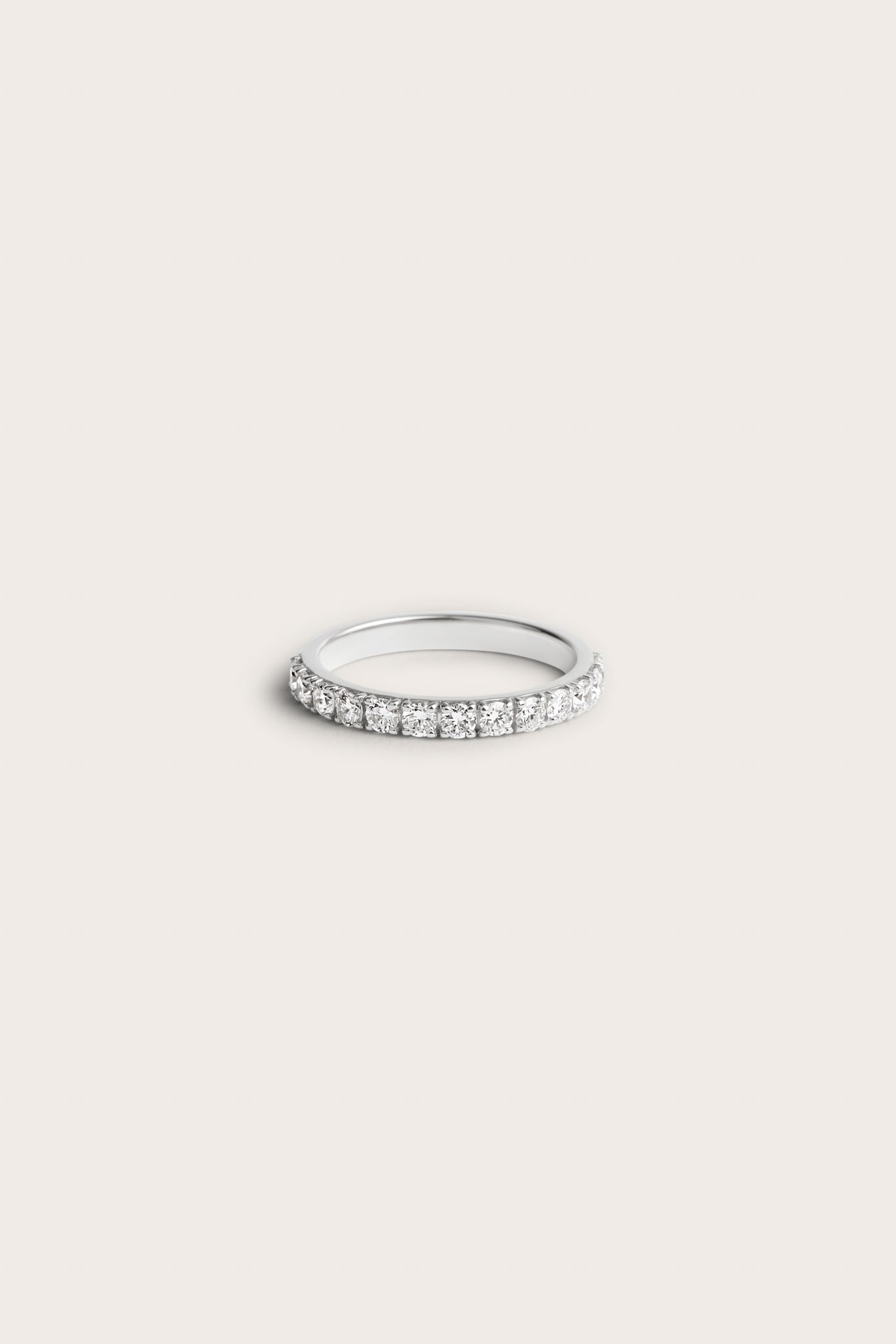 0.2 TCW Round Diamond Curved Pave DEF/VVS Lab Grown Wedding Band