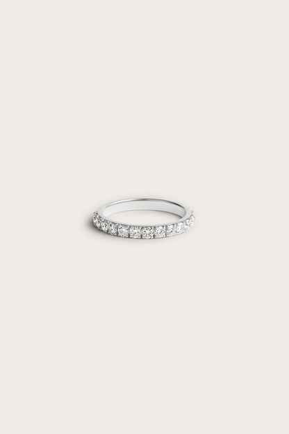 0.2 TCW Round Diamond Curved Pave DEF/VVS Lab Grown Wedding Band