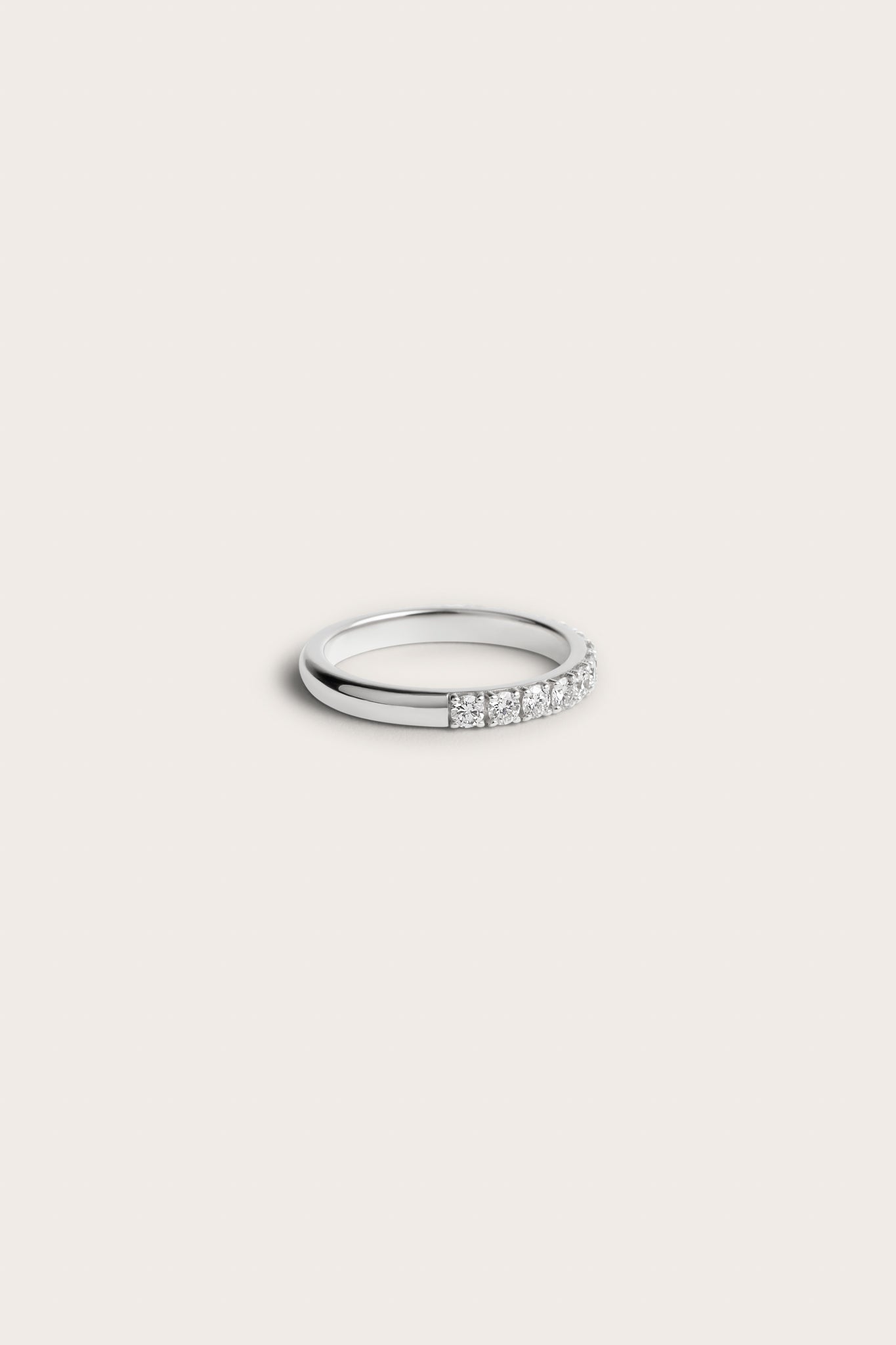 0.2 TCW Round Diamond Curved Pave DEF/VVS Lab Grown Wedding Band