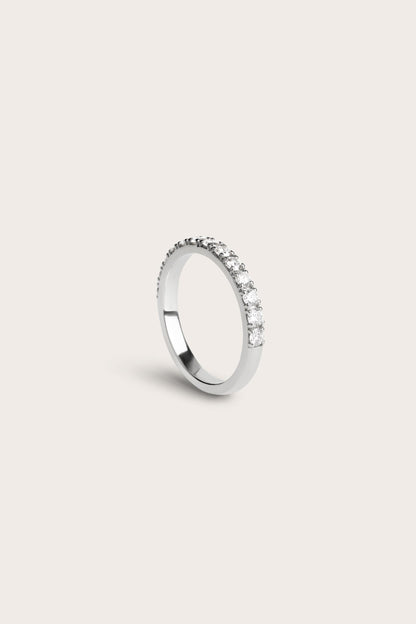 0.2 TCW Round Diamond Curved Pave DEF/VVS Lab Grown Wedding Band