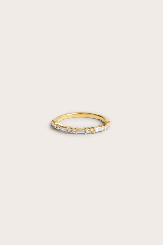 0.2 TCW Round Diamond Curved Pave DEF/VVS Lab Grown Wedding Band