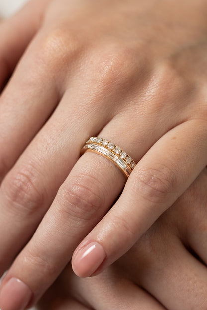 0.2 TCW Round Diamond Curved Pave DEF/VVS Lab Grown Wedding Band