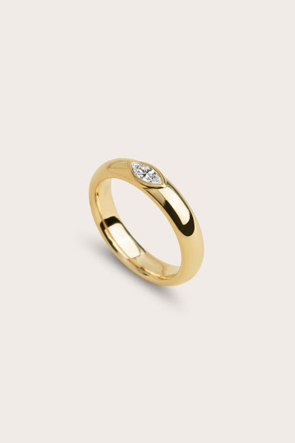 0.2 TCW Round Diamond Curved Pave DEF/VVS Lab Grown Wedding Band