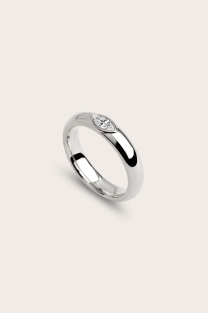 0.2 TCW Round Diamond Curved Pave DEF/VVS Lab Grown Wedding Band