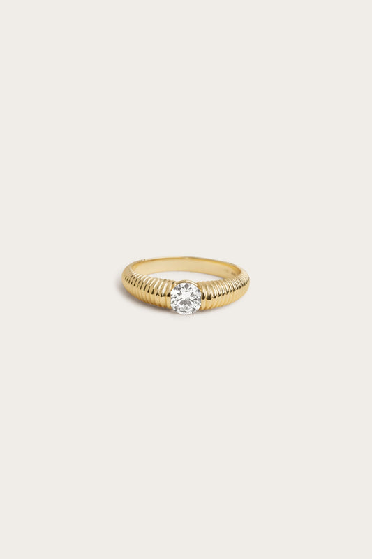 0.2 TCW Round Diamond Curved Pave DEF/VVS Lab Grown Wedding Band