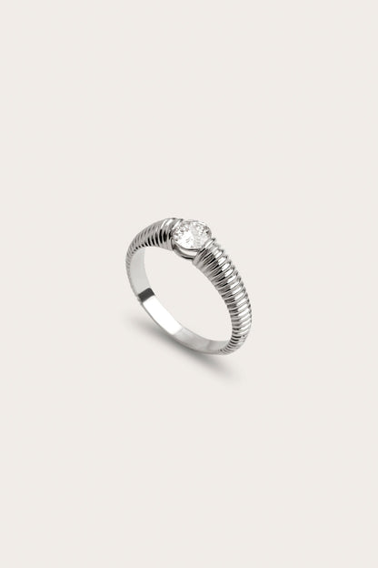 0.2 TCW Round Diamond Curved Pave DEF/VVS Lab Grown Wedding Band