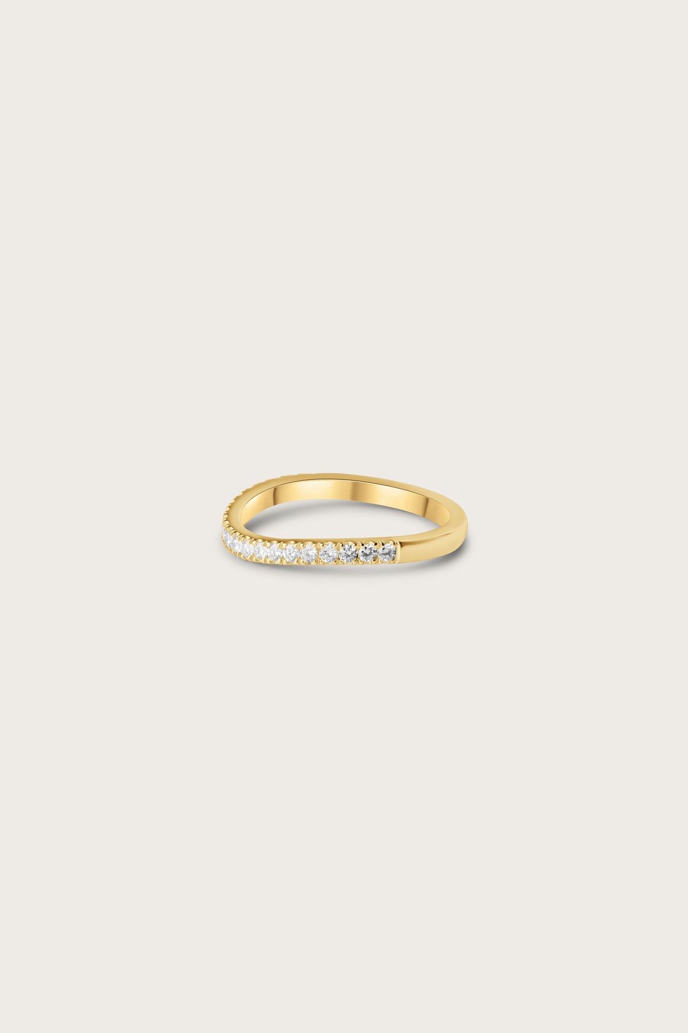 0.2 TCW Round Diamond Curved Pave DEF/VVS Lab Grown Wedding Band