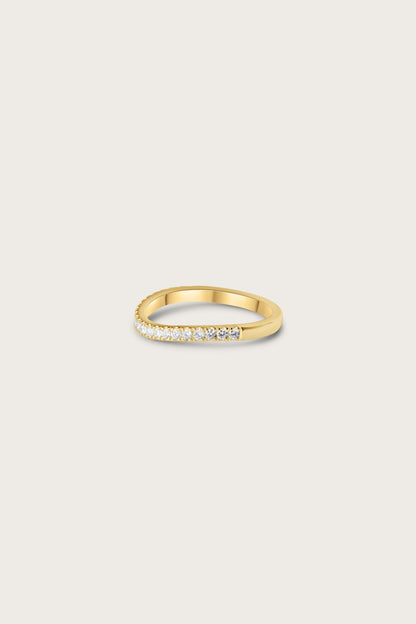 0.2 TCW Round Diamond Curved Pave DEF/VVS Lab Grown Wedding Band